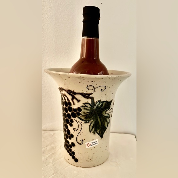 Hand made. Artisan French Pottery wine cooler/vase. Signed - Picture 2 of 9